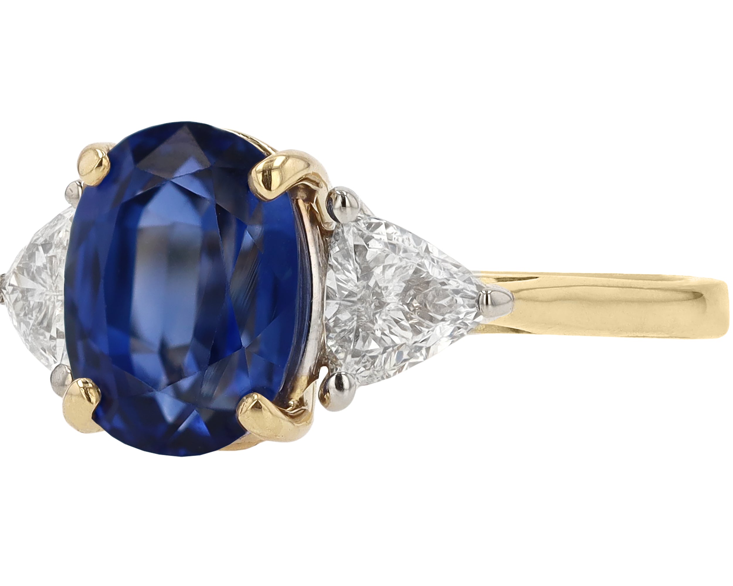 Vintage Ceylon Sapphire And Diamond Ring