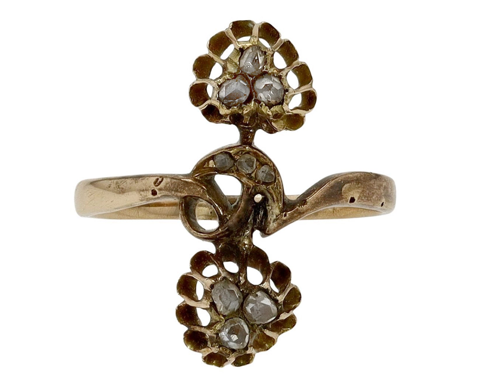 Antique Georgian Rose Cut Diamond Wedding Ring