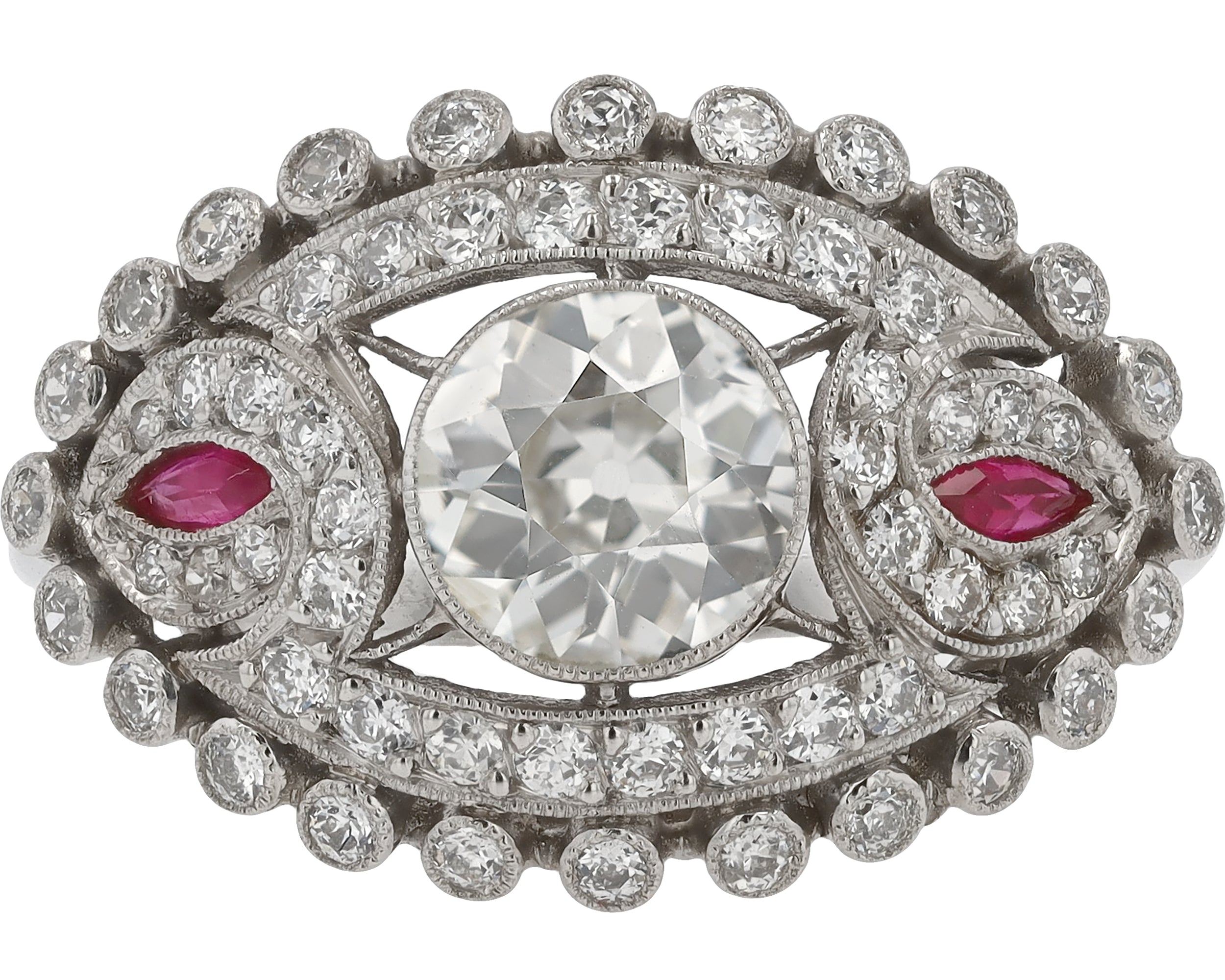 Antique Art Deco 1.12 Carat Old Mine Diamond Engagement Ring