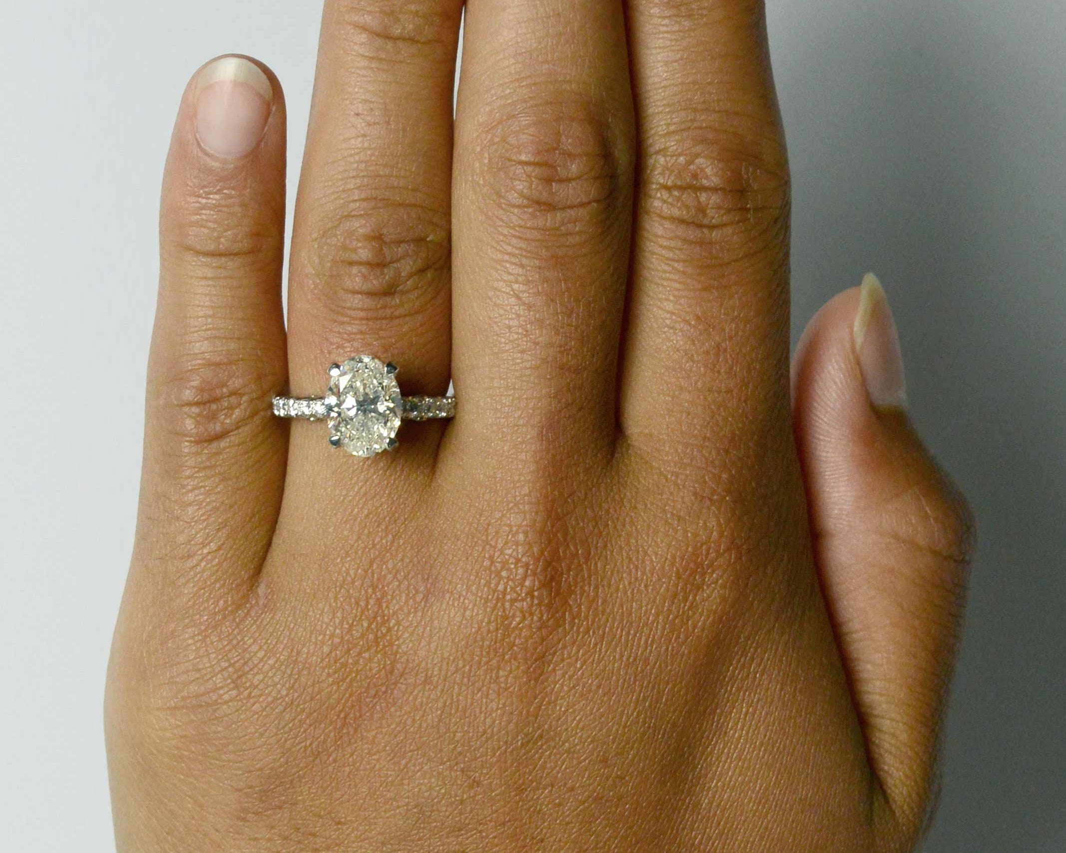 An EGL certified diamond solitaire ring.
