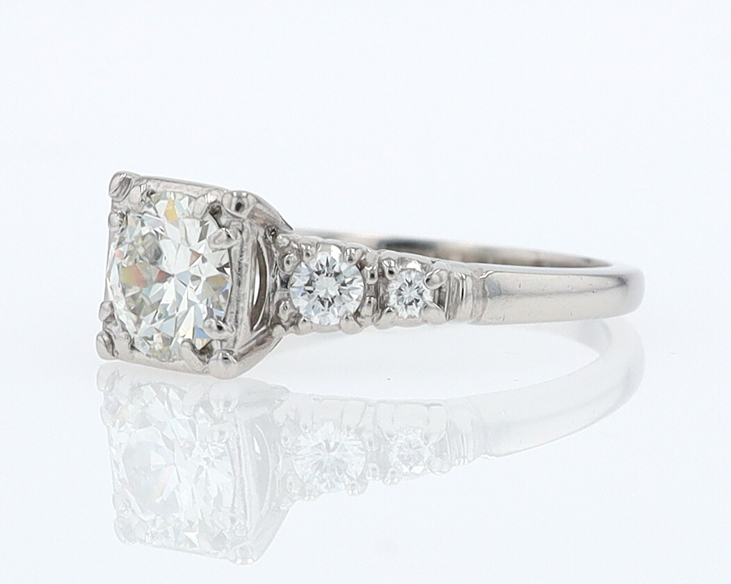 Art Deco 3/4 Carat Diamond Antique Engagement Ring