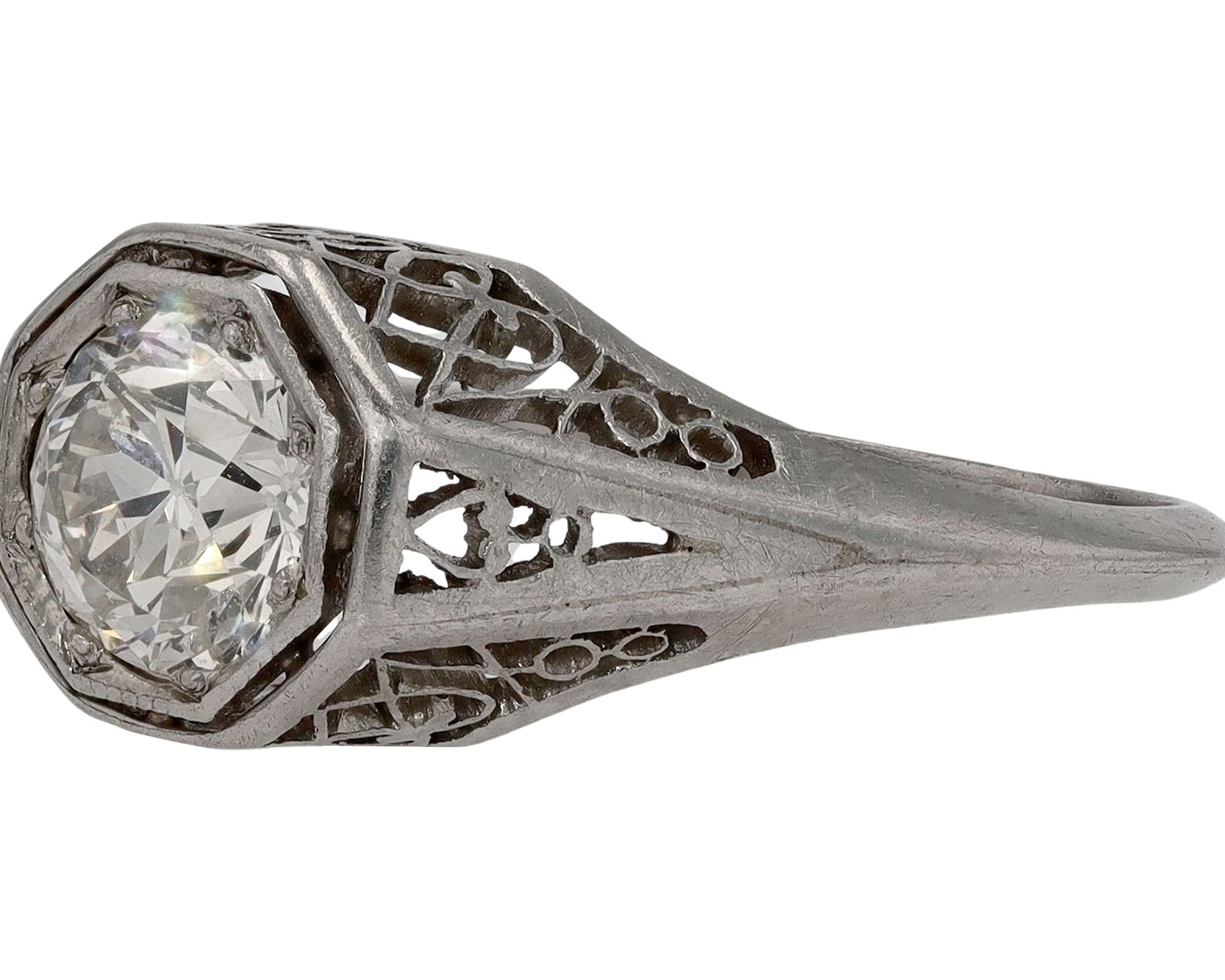 Art Deco 1 Carat Diamond Engagement Ring