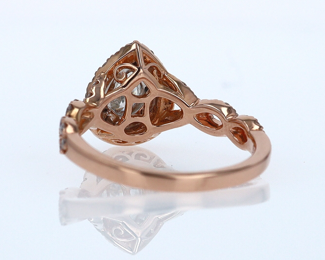 Neil Lane Rose Gold 0.52 Carat Pear Shape Diamond Engagement Ring