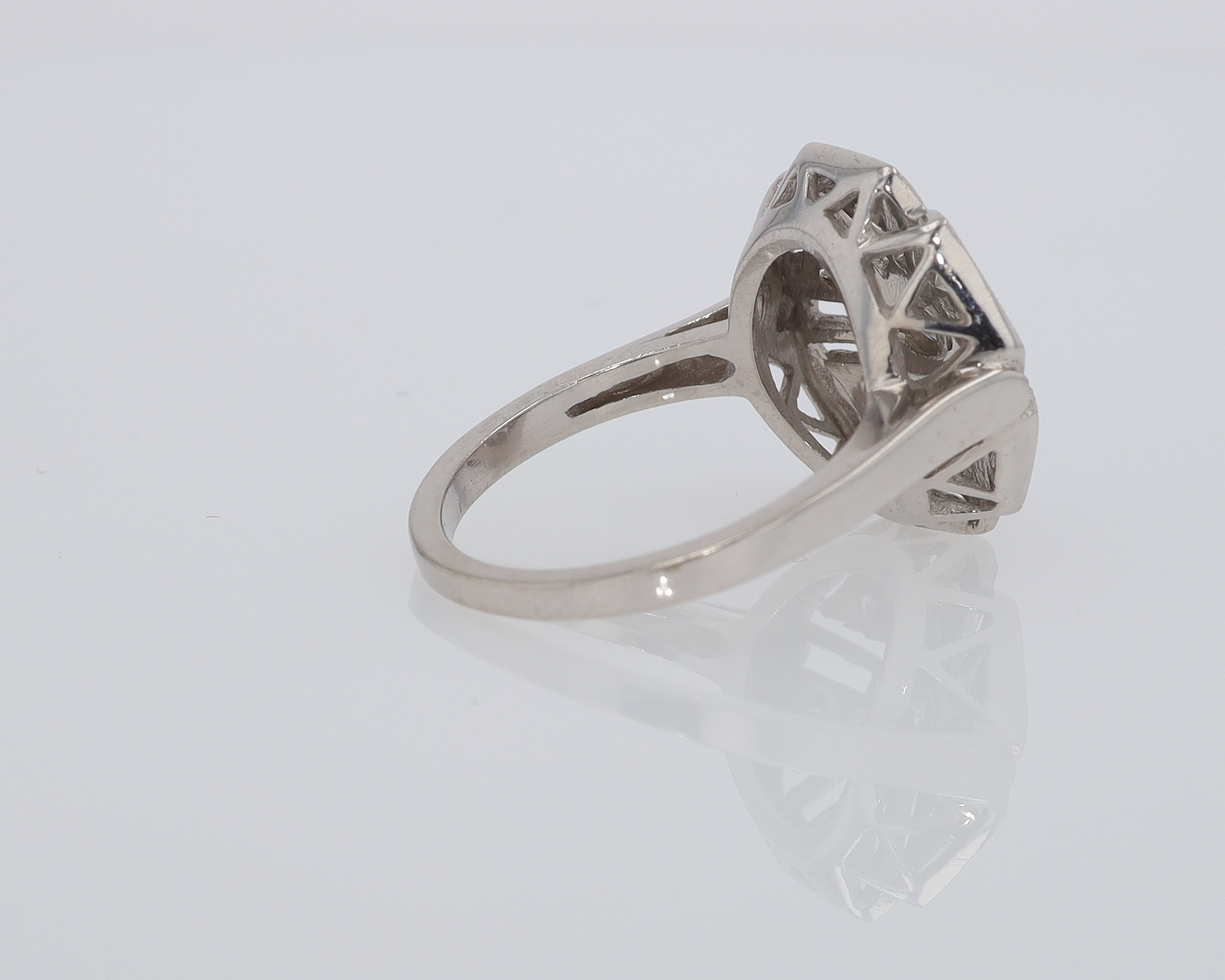 1920's Art Deco Diamond Cluster Engagement Ring