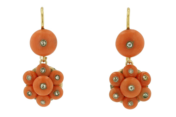 Antique Victorian Coral Earrings
