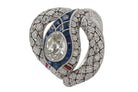 Art Deco Revival Antique Diamond Serpent Snake Ring