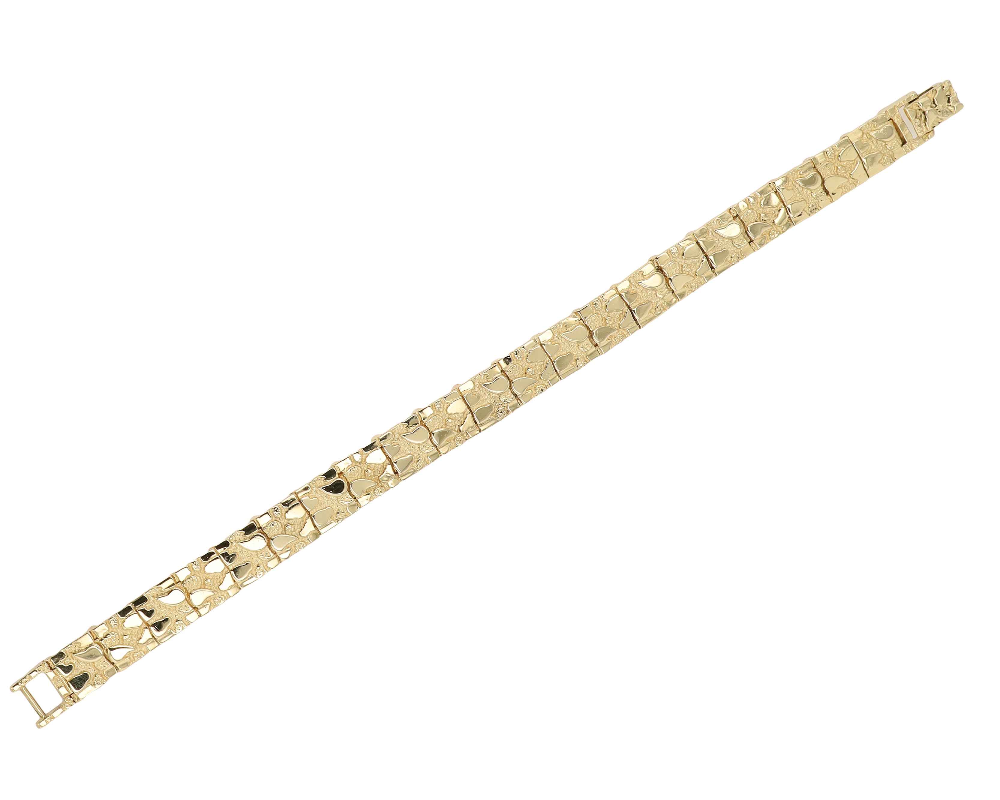 Vintage Heavy 14K Gold Nugget Bracelet