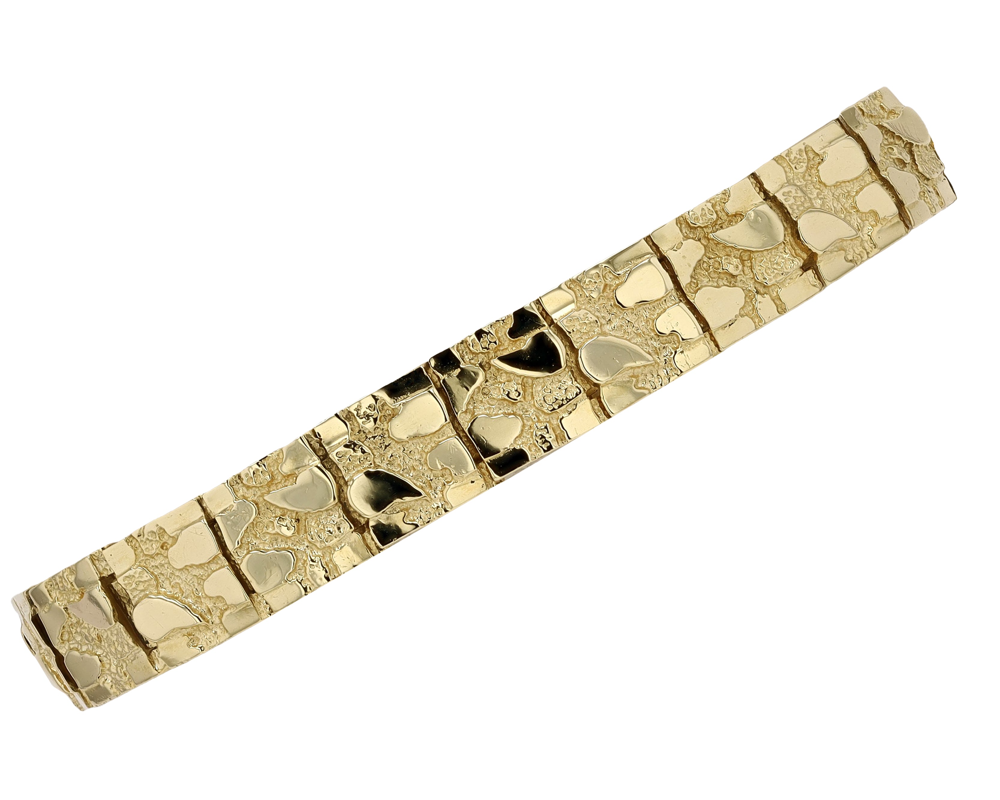 Vintage Heavy 14K Gold Nugget Bracelet