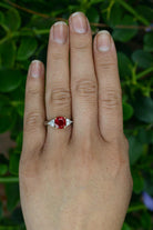 GIA Certified 3 Carat Pigeon Blood Burma Ruby Engagement Ring