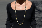 36" Golden South Sea and Black Tahitian Pearl Necklace