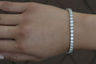 14.23 Carats Round Diamond Tennis Bracelet
