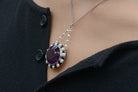 Art Deco 30 Carat Amethyst Onyx and Pearl Necklace