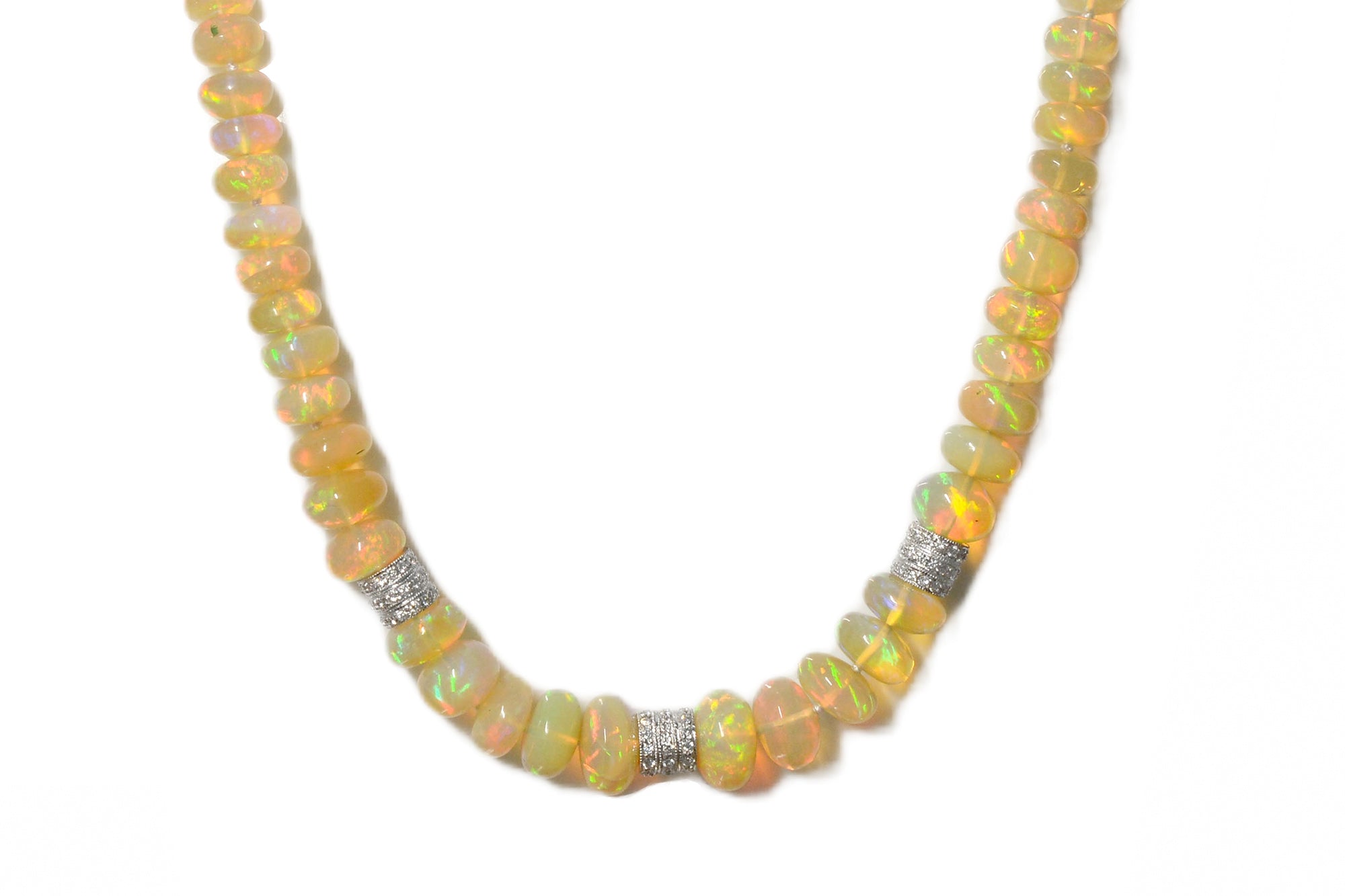 New Opal Diamond Strand Necklace