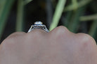 Art Deco Moorish Style Diamond Sapphire Star Engagement Ring
