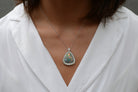 Important Lightning Ridge 15 Carat Black Opal Diamond Vintage Necklace