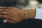 Vintage Italian 14k Yellow Gold & Sapphire Bracelet