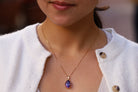 Vintage 7.35 Carat Amethyst Pear Shape Pendant Necklace