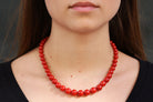 Antique Victorian Ox Blood Coral Bead Necklace