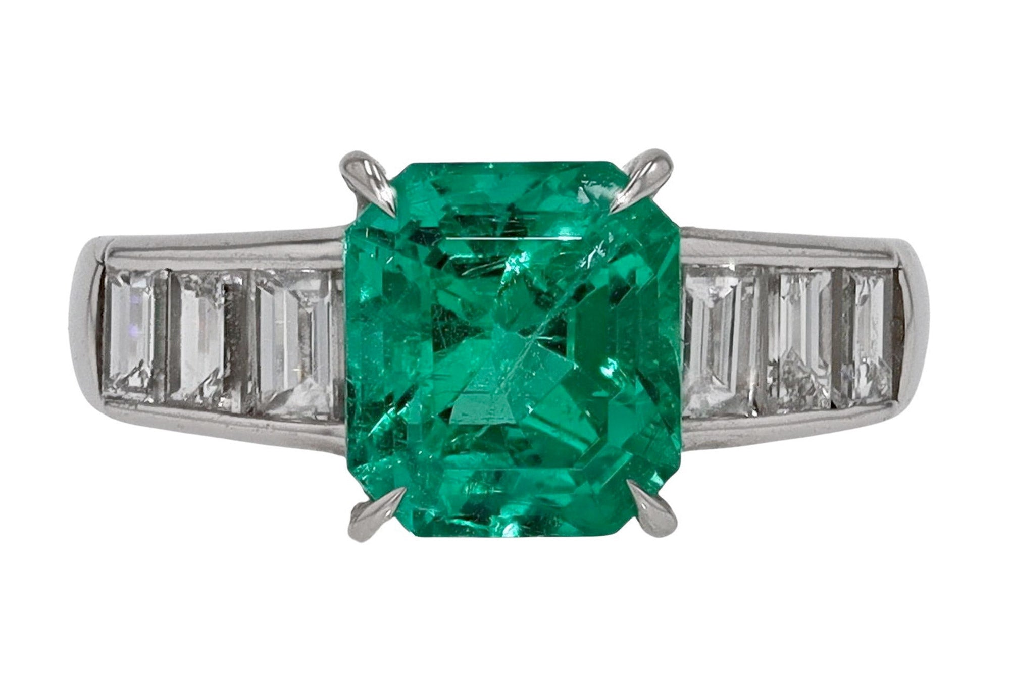 Certified Emerald Engagement Ring