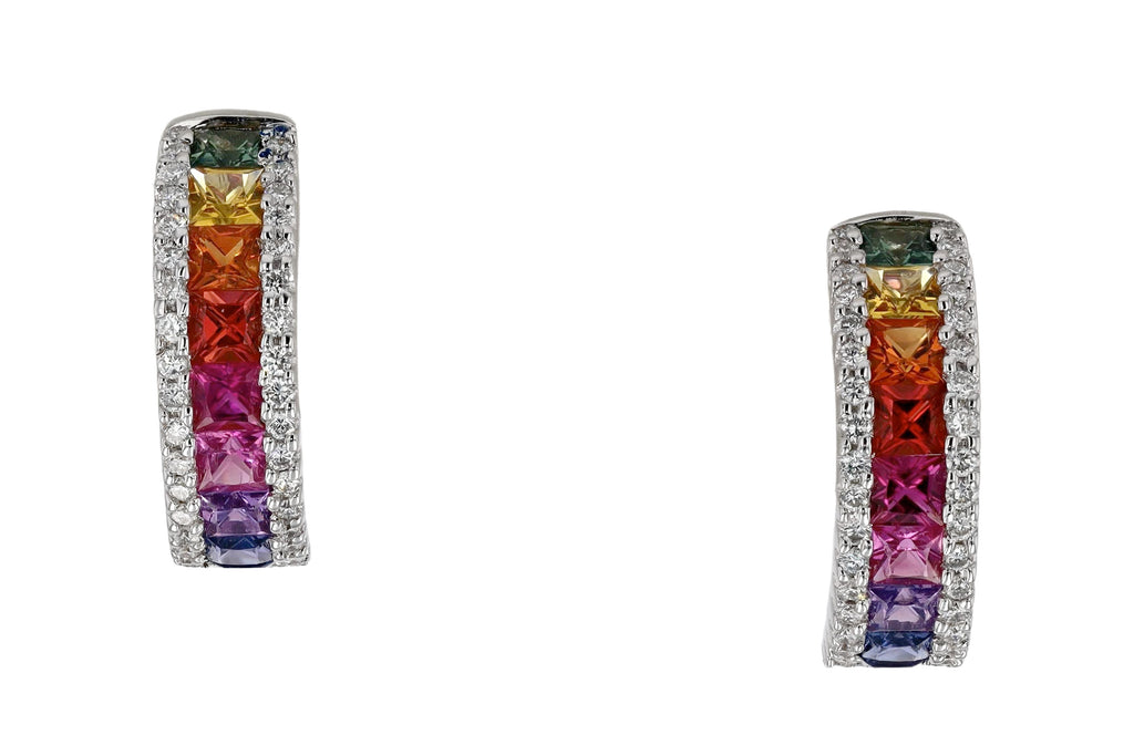 Rainbow Sapphire Earrings