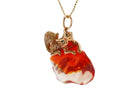 Estate 19.95 Carat Mexican Fire Opal Fox Pendant Necklace