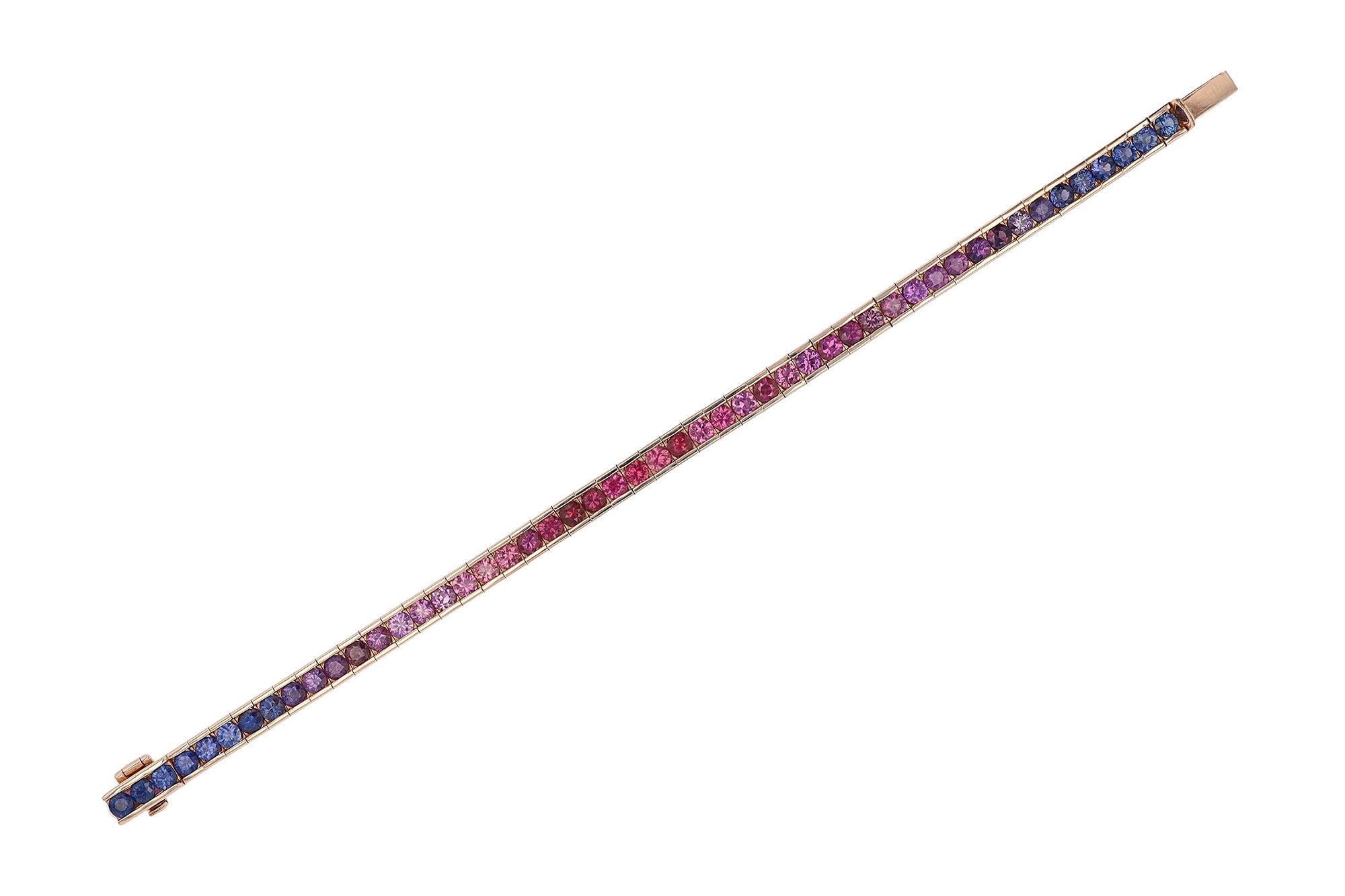 Rainbow Sapphire Tennis Bracelet