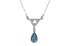 Art Deco Aquamarine Necklace
