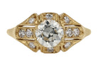 1 Carat Old European Cut Diamond Art Deco Engagement Ring