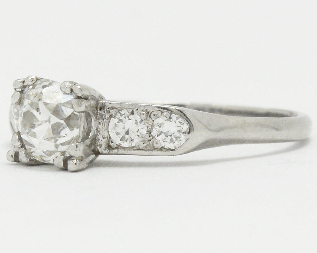 A 5 diamonds solitaire engagement ring.