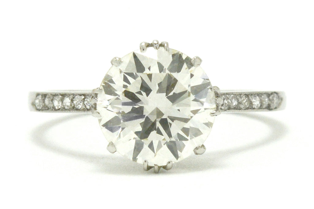 Two carat diamond solitaire ring.