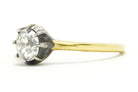 1 carat old mine cut diamond solitaire ring. 