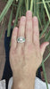 Old European brilliant diamond emeralds wedding ring.
