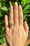 Vintage Swirling Opal & Diamond Cocktail Ring