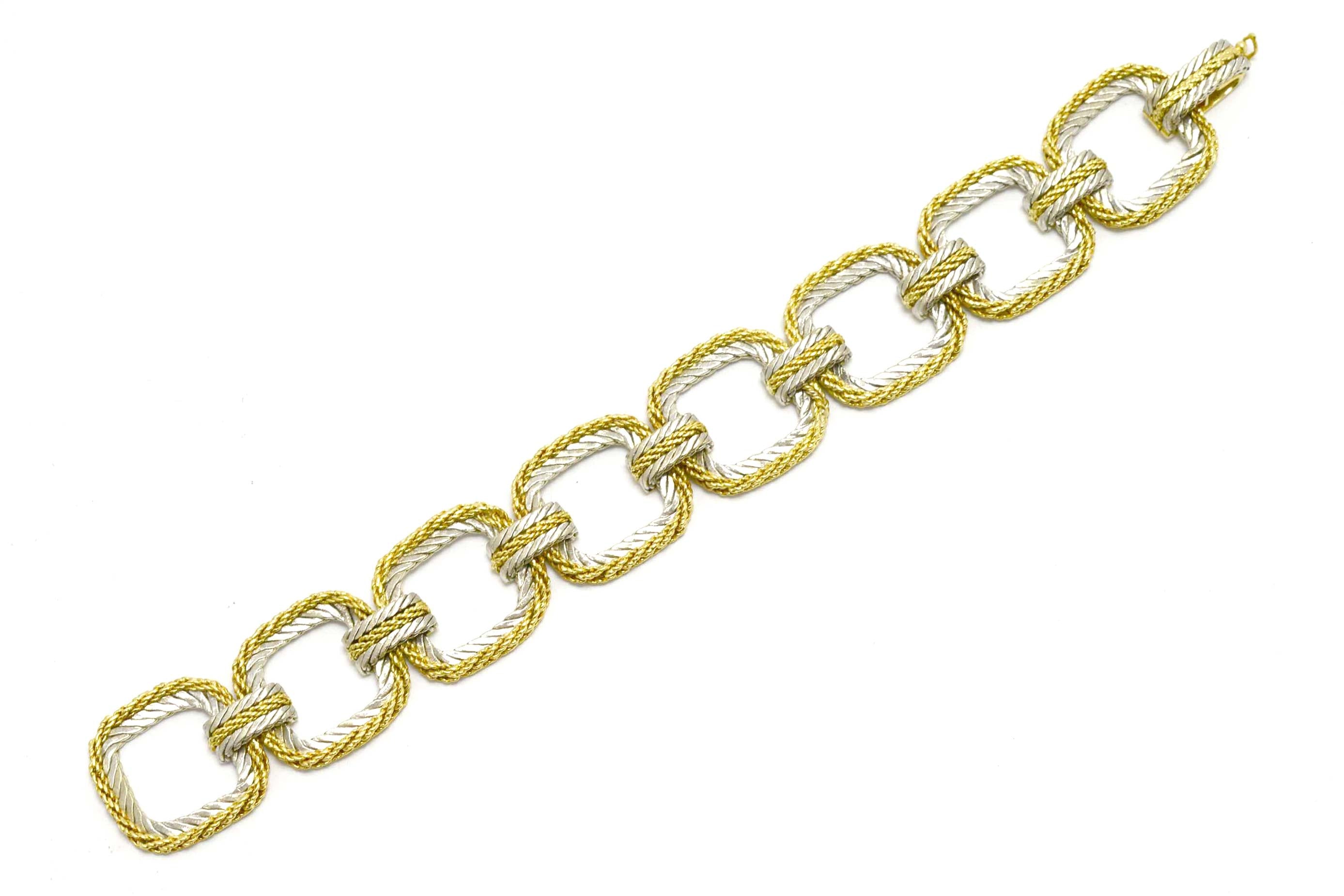 An 8" gold designer bracelet by Buccellati.