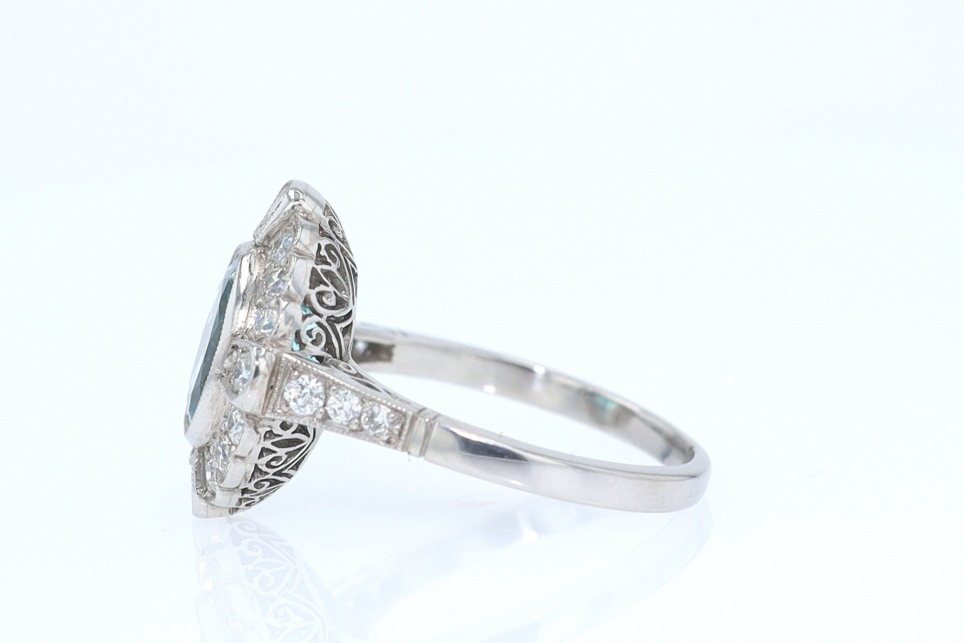 GIA Certified 2.76 Carat Paraiba Tourmaline Engagement Ring