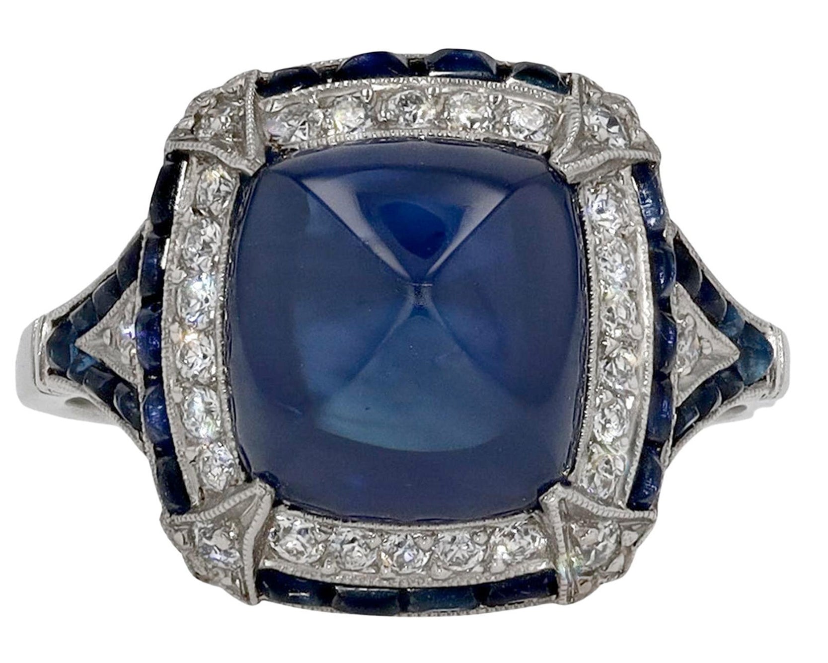 Sugar Loaf Sapphire Cocktail Ring
