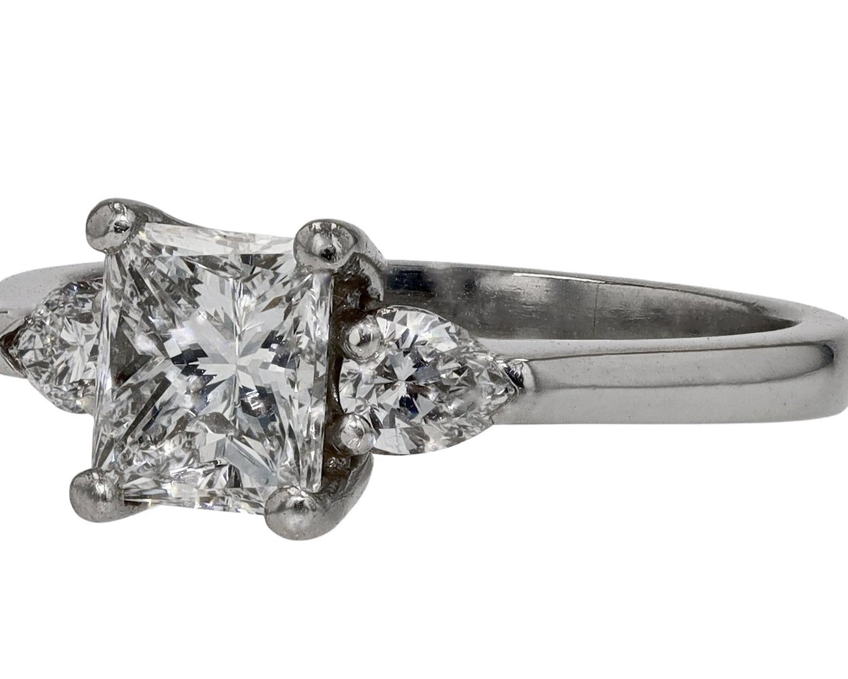 Vintage 1 Carat Princess Cut Engagement Ring