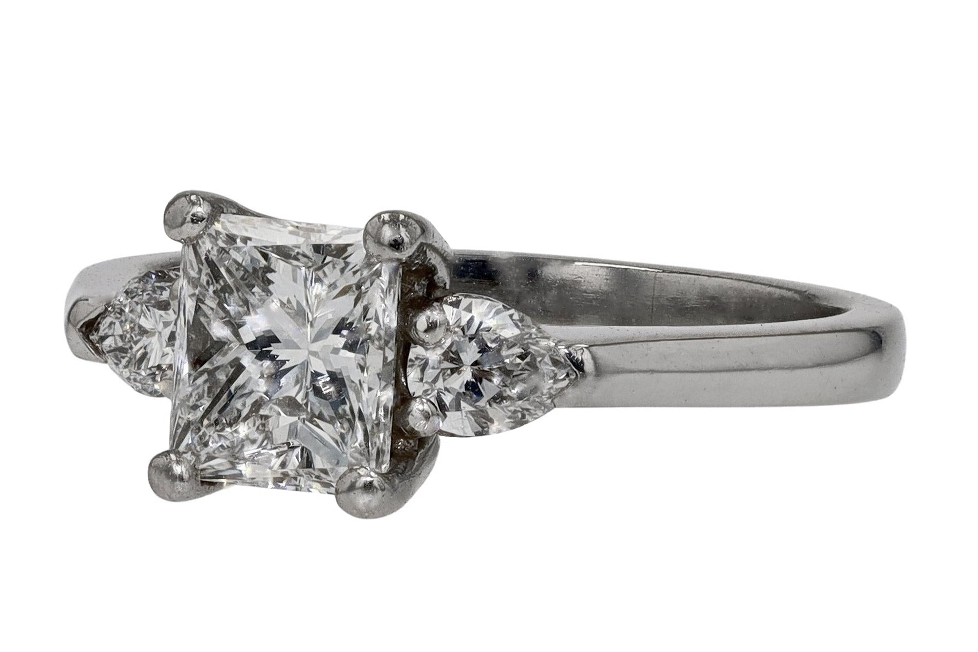 Vintage 1 Carat Princess Cut Engagement Ring