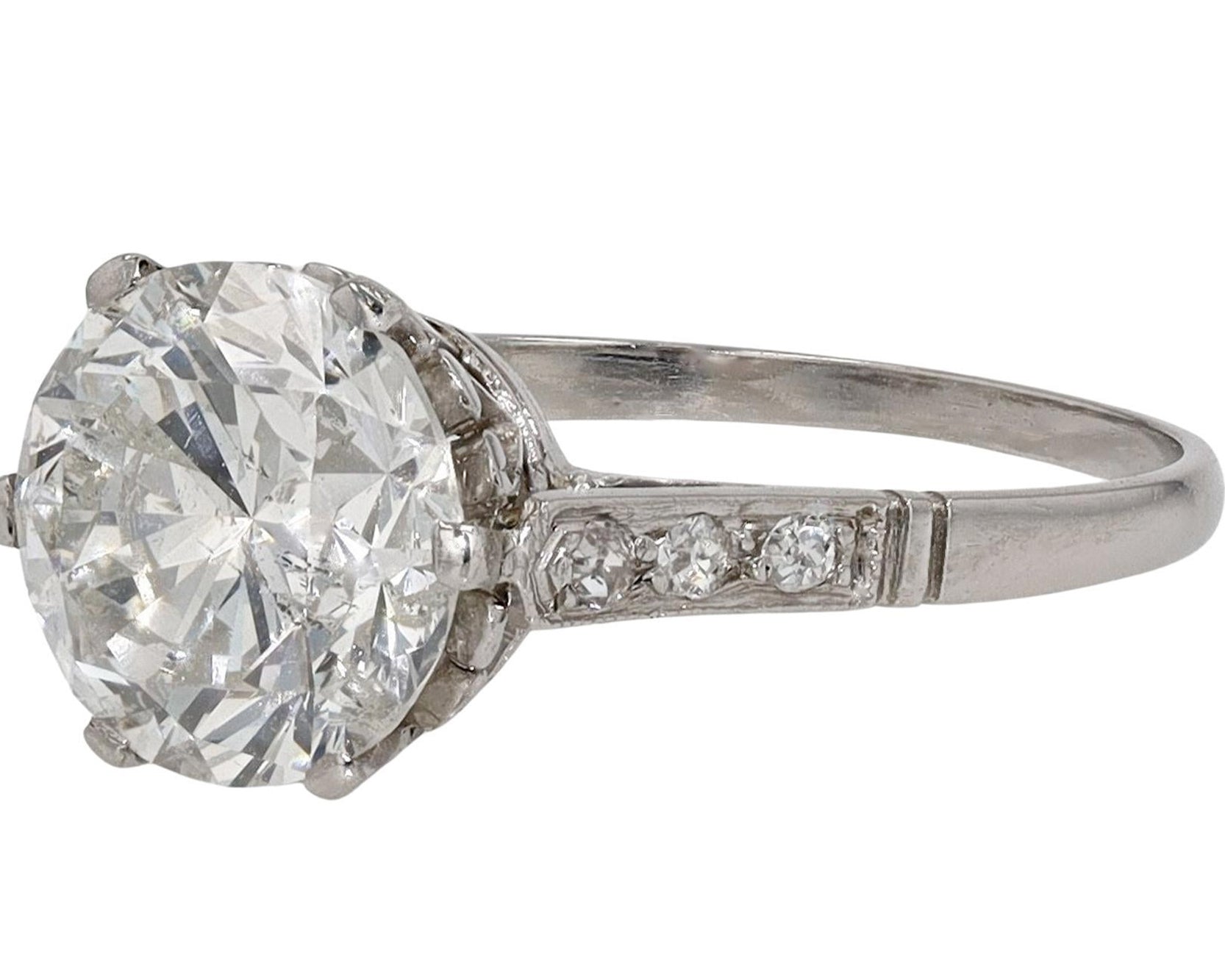 2 Carat Art Deco Engagement Ring