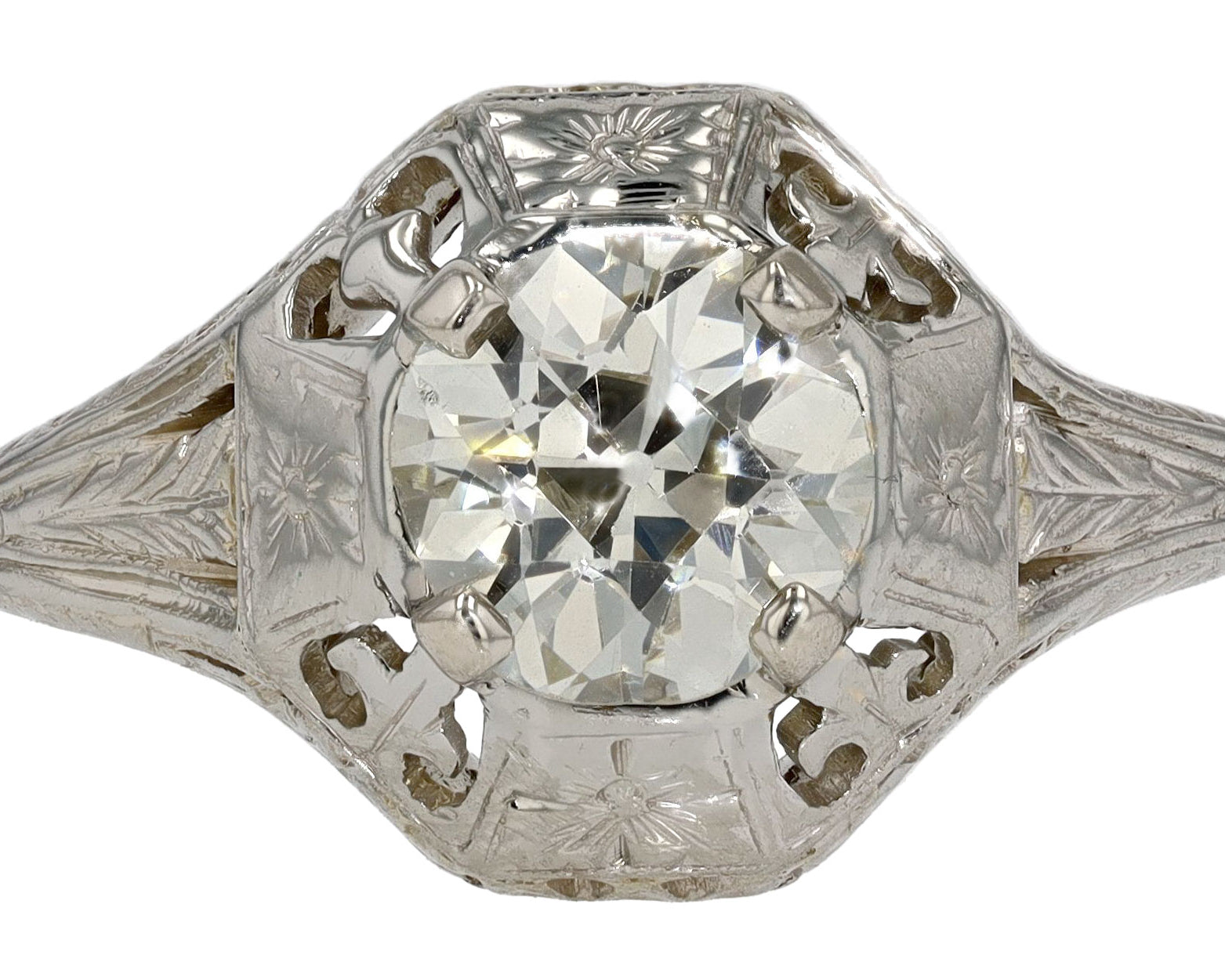 Art Deco GIA Diamond Ring