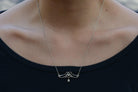 Art Nouveau Antique Diamond and Pearl Lavaliere Necklace