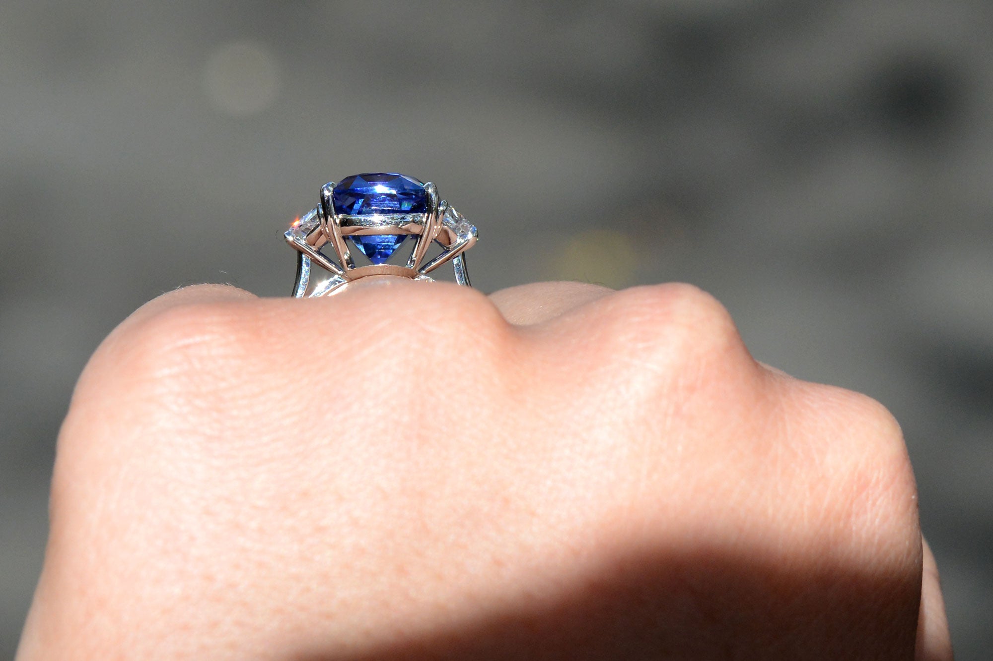 Estate 10 Carat Sri Lanka Sapphire Engagement Ring