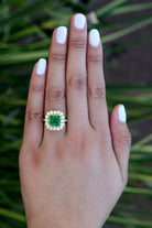 GIA Certified Muzo Colombian Emerald Engagement Ring