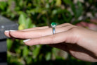 Estate Sugarloaf Colombian Emerald Diamond Engagement Ring