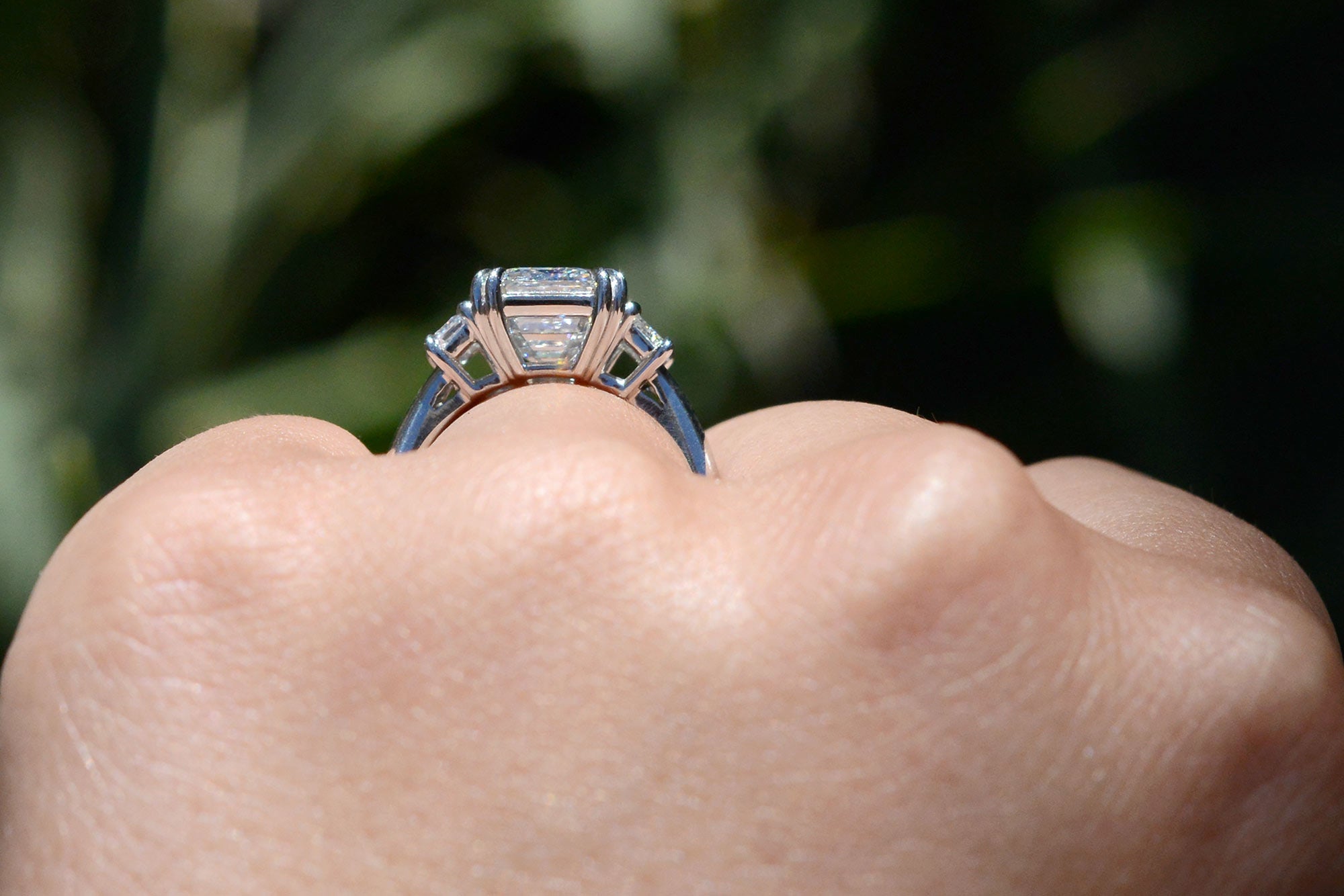 GIA Certified 5.01 Carat Emerald Cut Diamond Engagement Ring