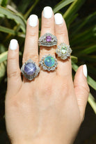 Some large gemstone and diamond cocktail rings available from our estate jewelry store.