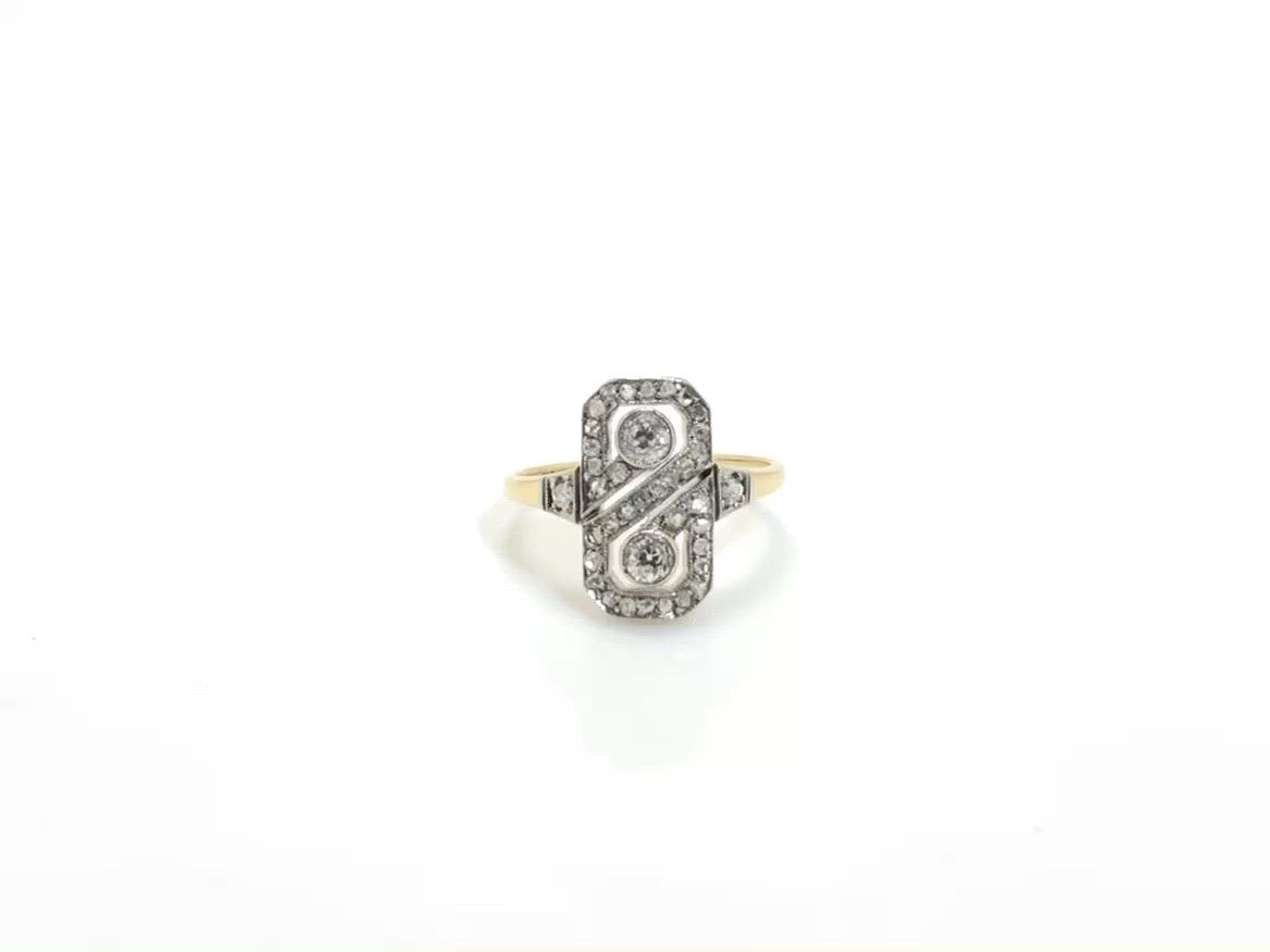 Infinity diamond engagement ring.