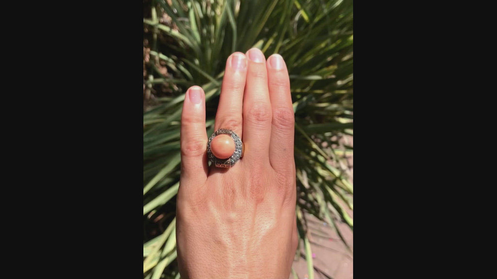 Coral Cocktail Ring