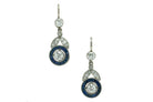 Art Deco Diamond Sapphire Earrings