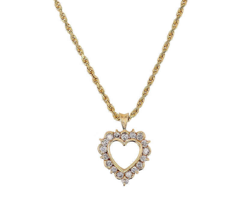 Heart diamond necklace
